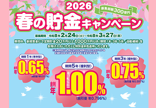 春の貯金キャンペーン